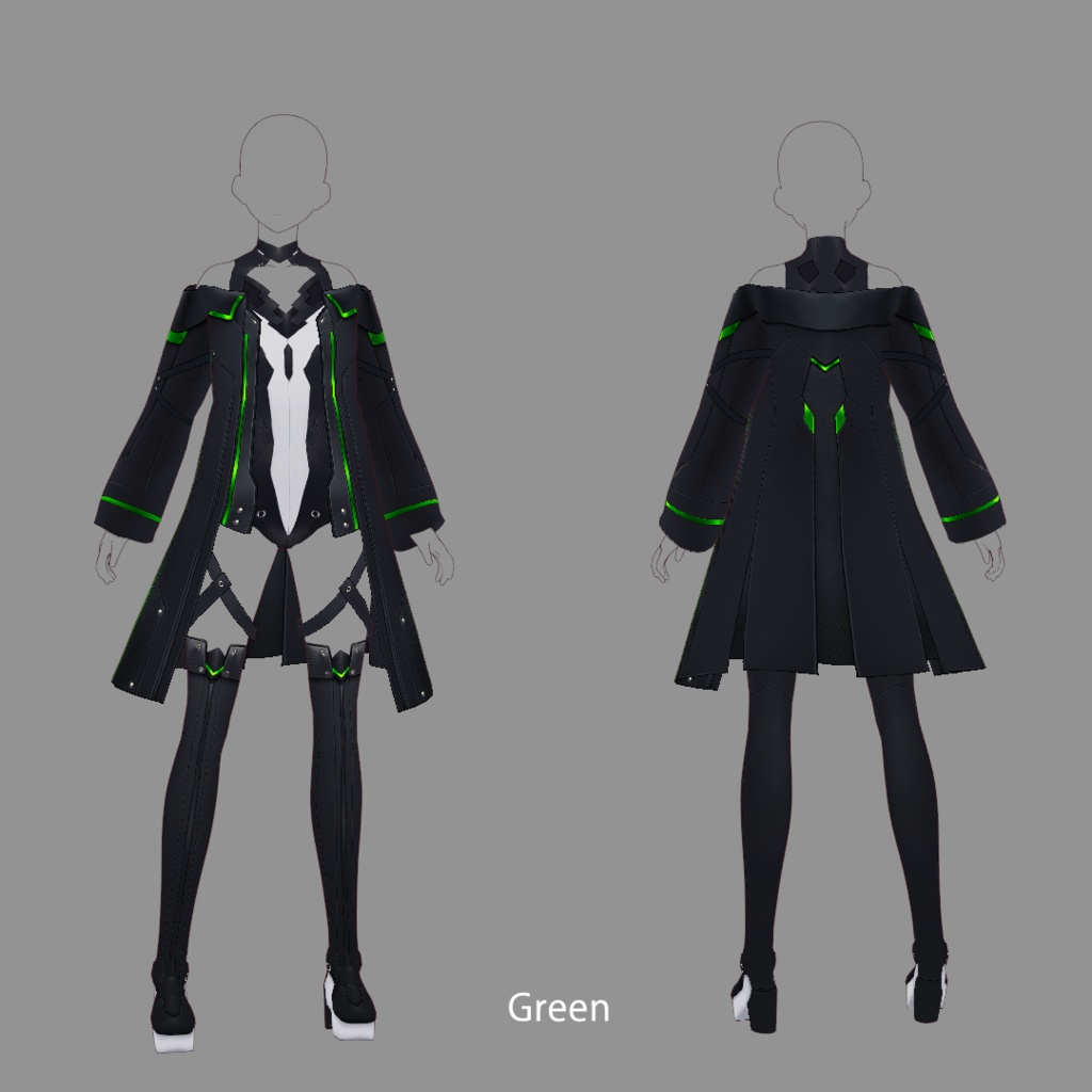 【VRoid texture 32】サイバーミリタリー6