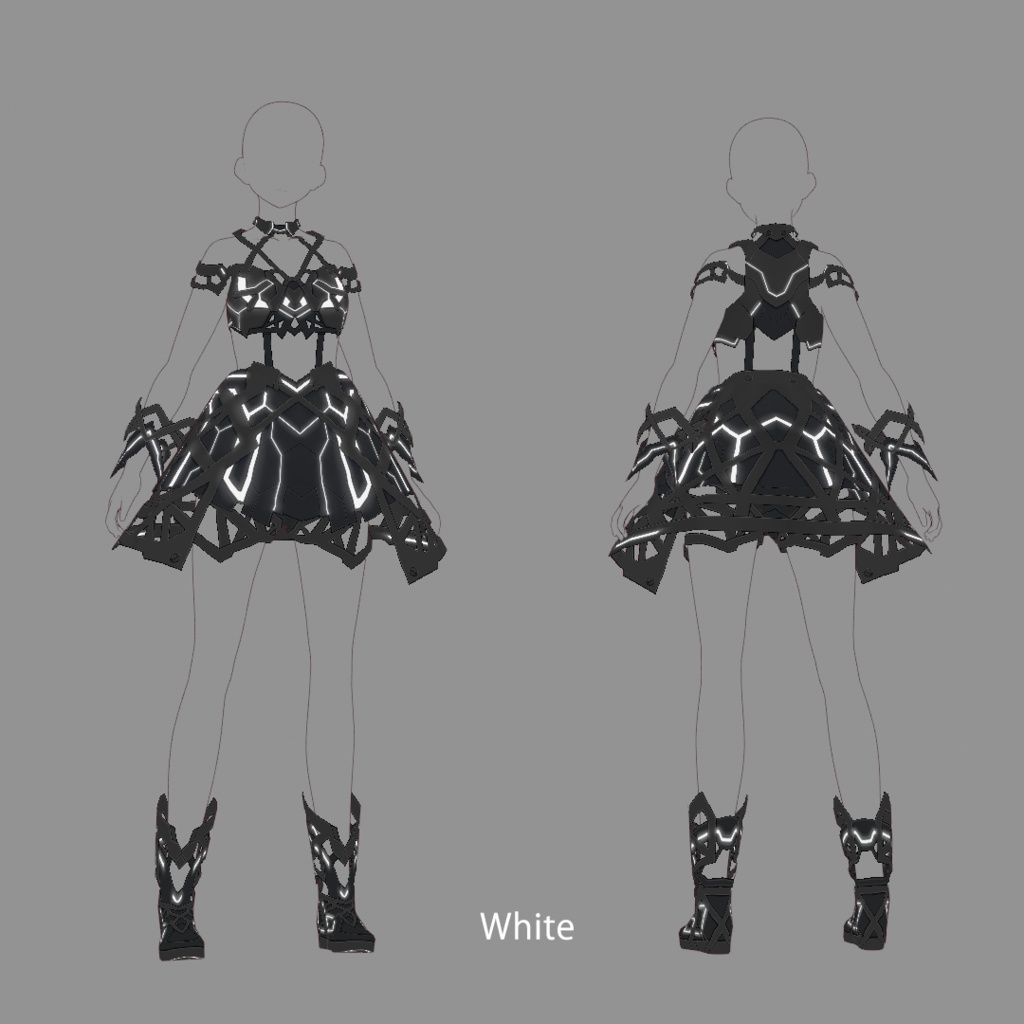 【VRoid texture 33】サイバードレス