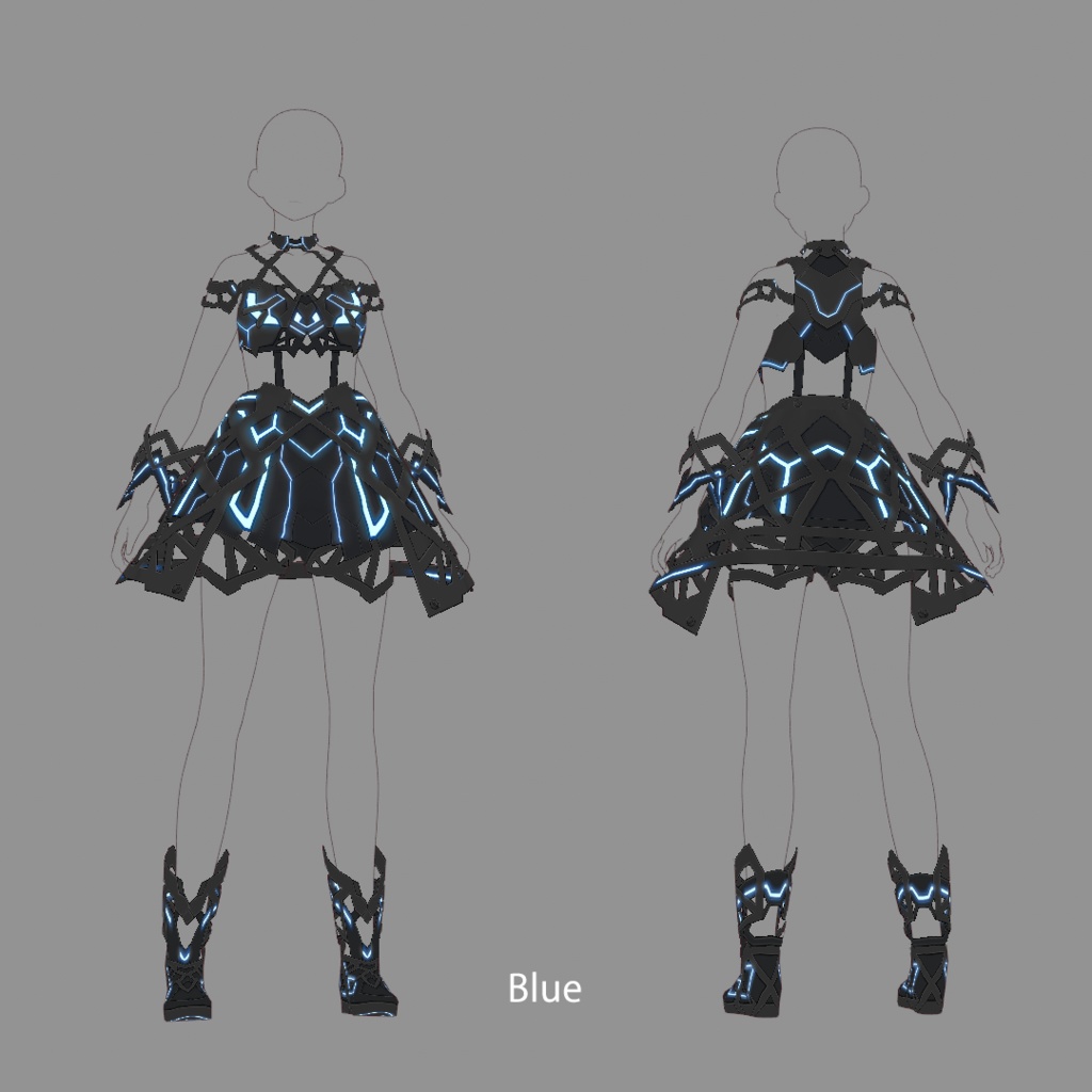 【VRoid texture 33】サイバードレス