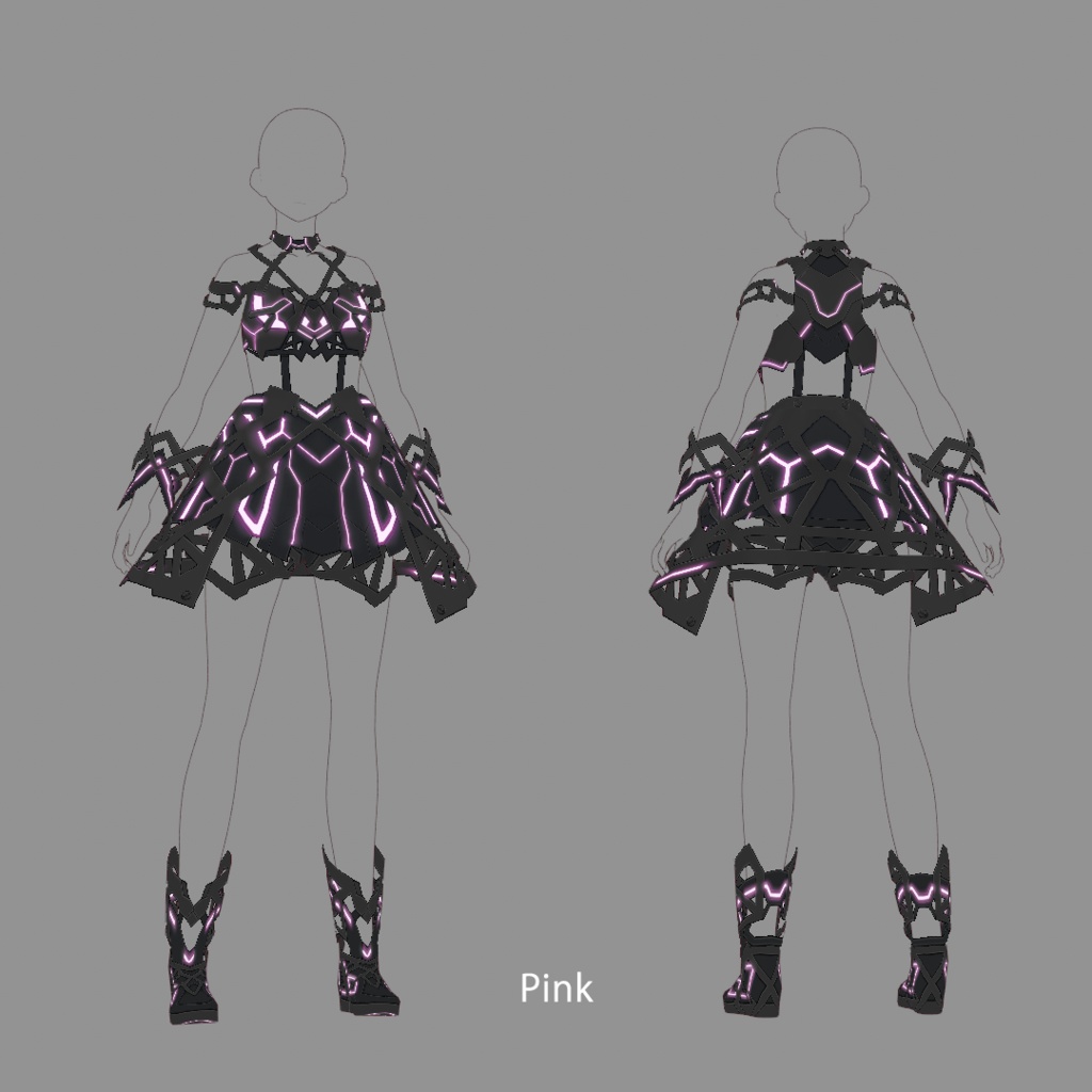 【VRoid texture 33】サイバードレス