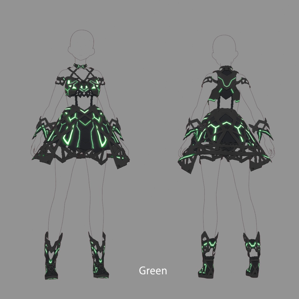 【VRoid texture 33】サイバードレス