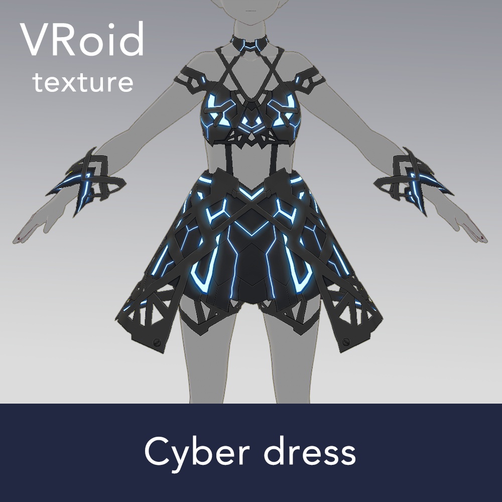 【VRoid texture 33】サイバードレス