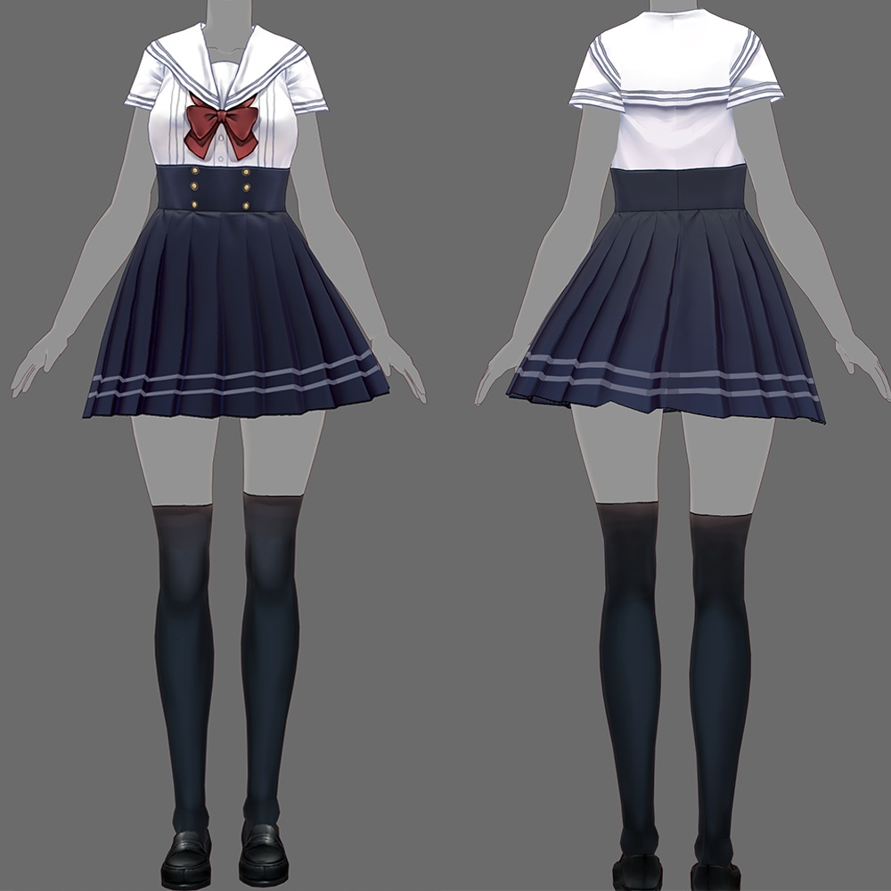 【VRoid texture 34】半袖制服