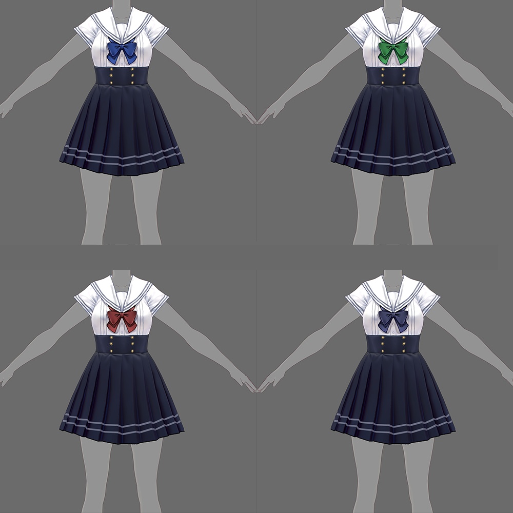 【VRoid texture 34】半袖制服
