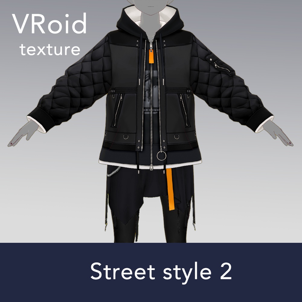 【VRoid texture 35】ストリートスタイル 2