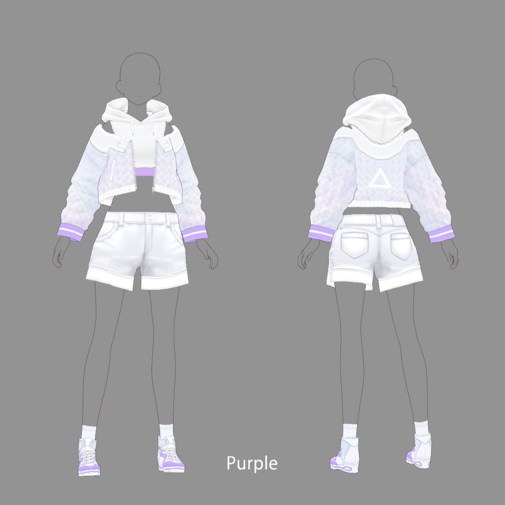 【VRoid texture 37】ホログラムパーカー