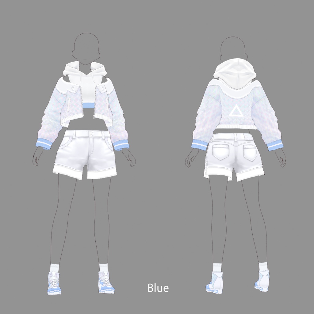 【VRoid texture 37】ホログラムパーカー