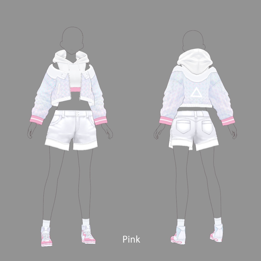 【VRoid texture 37】ホログラムパーカー