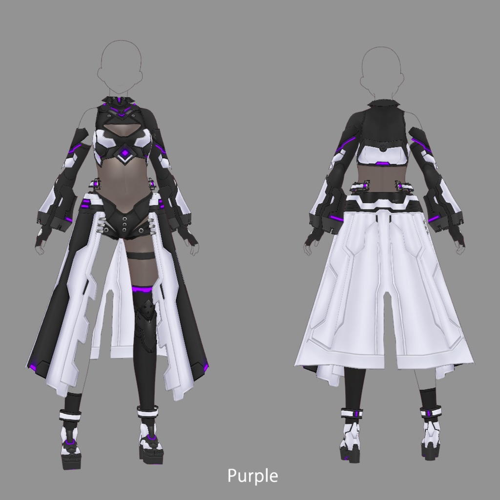 【VRoid texture 38】サイバーミリタリー7