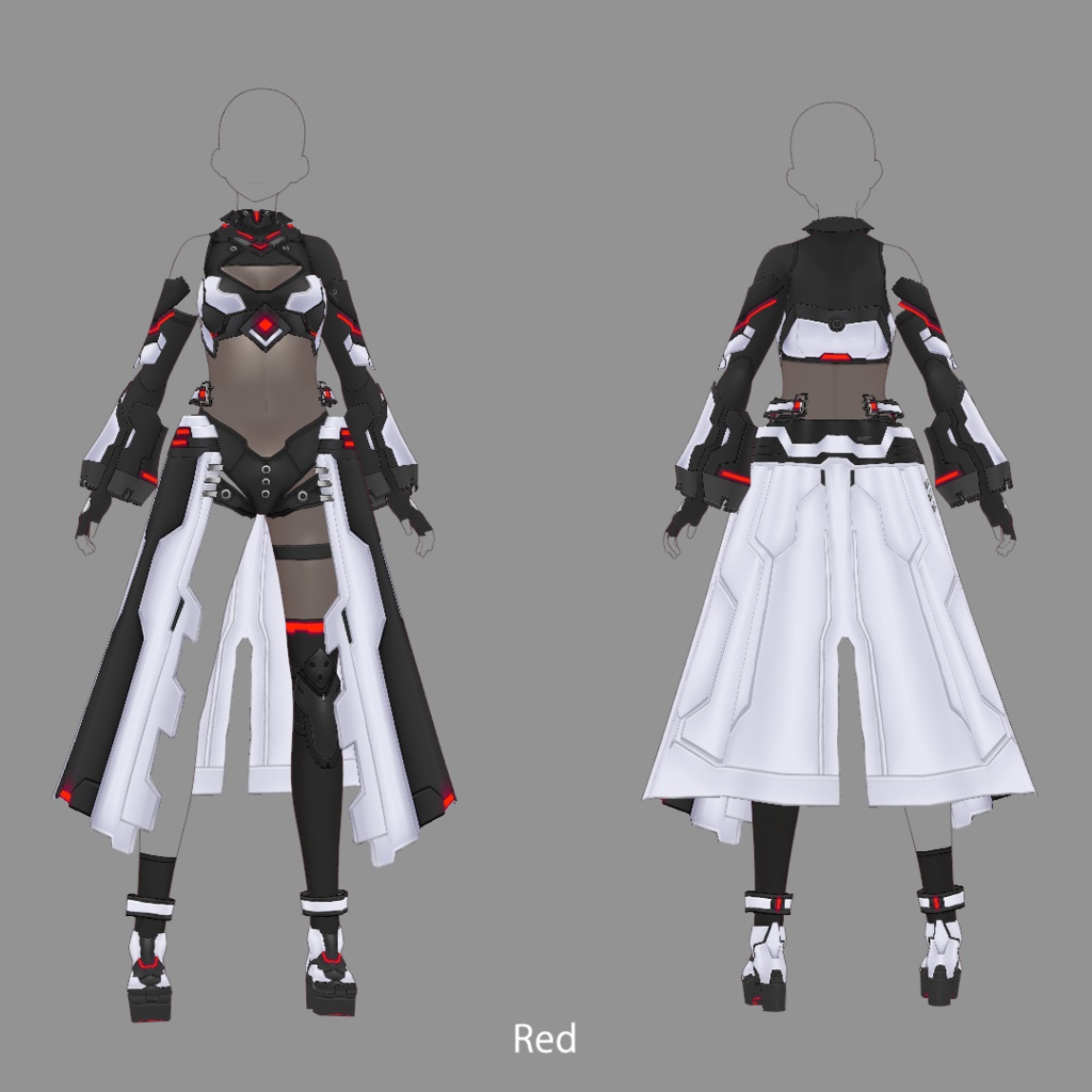 【VRoid texture 38】サイバーミリタリー7