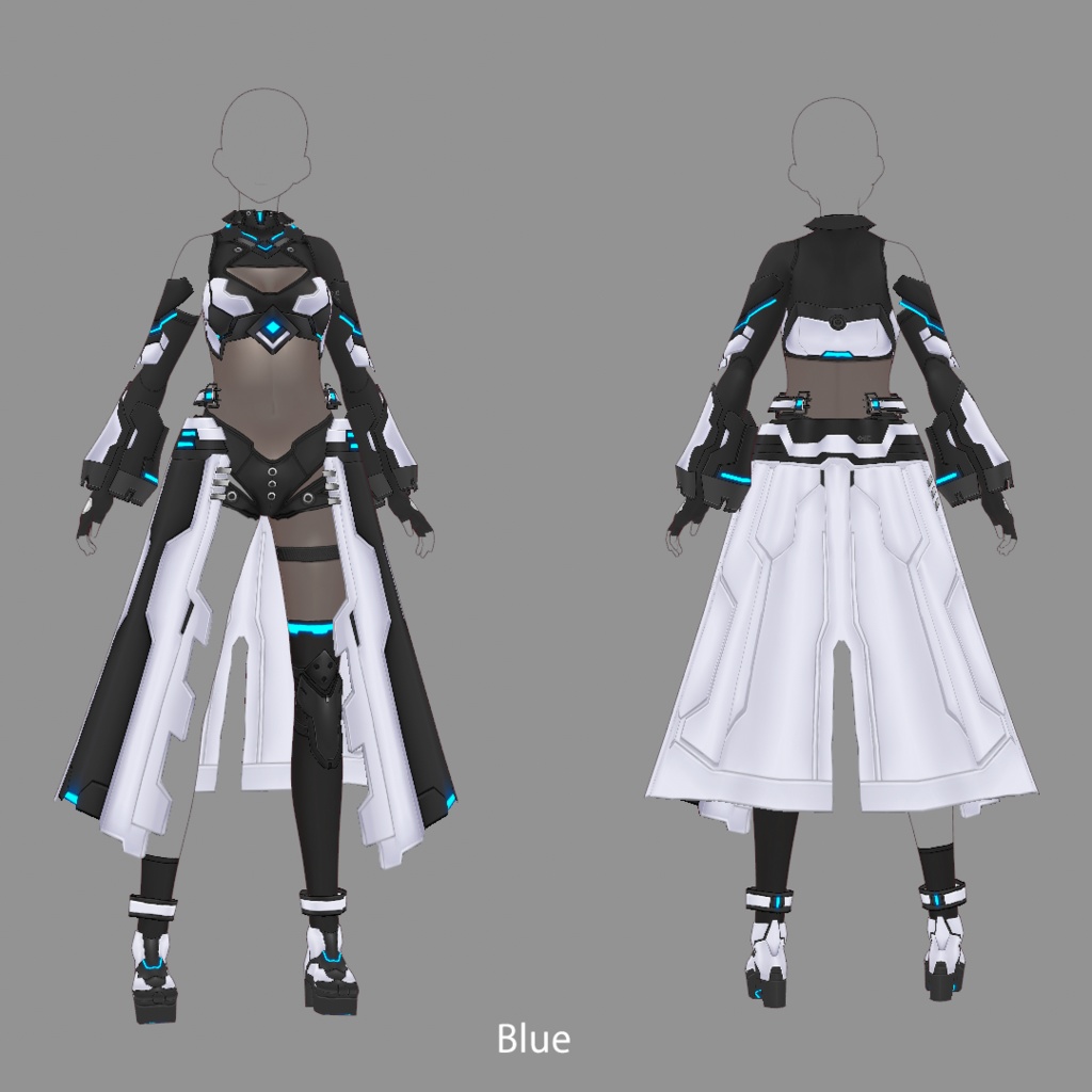 【VRoid texture 38】サイバーミリタリー7