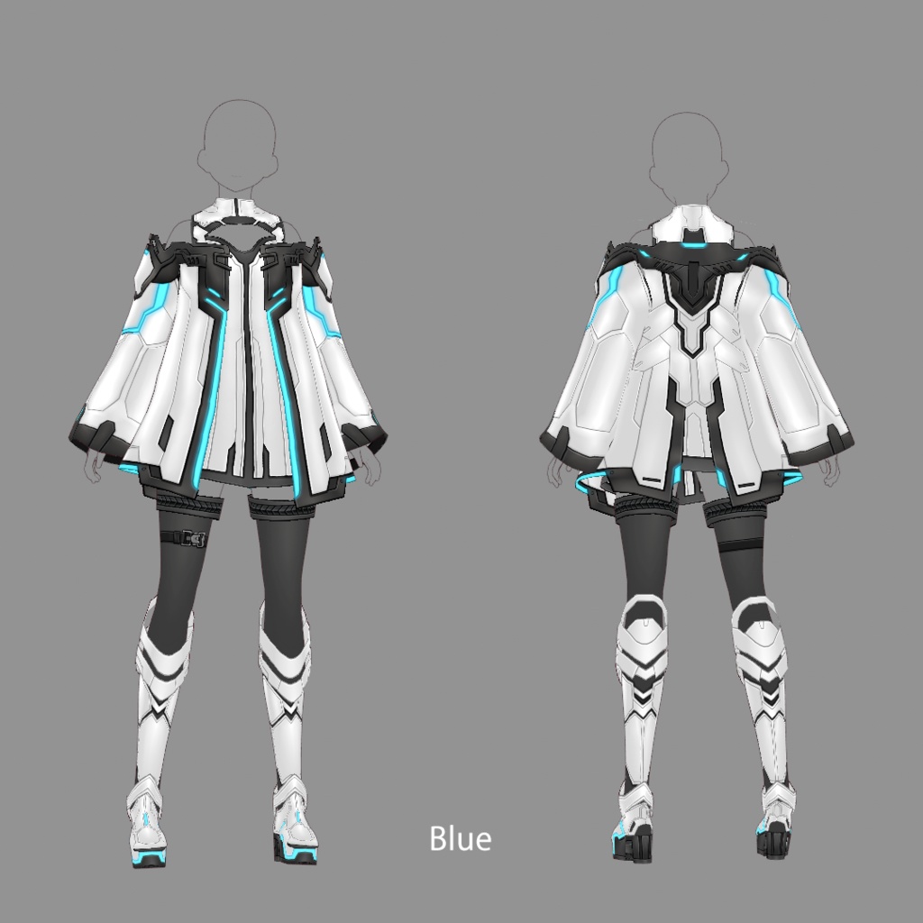 【VRoid texture 44】サイバーミリタリー8