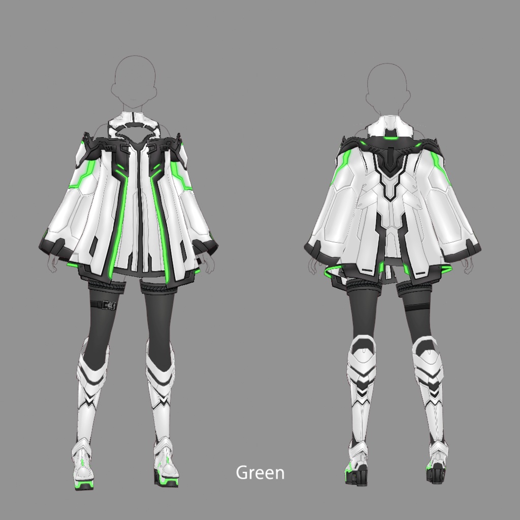 【VRoid texture 44】サイバーミリタリー8