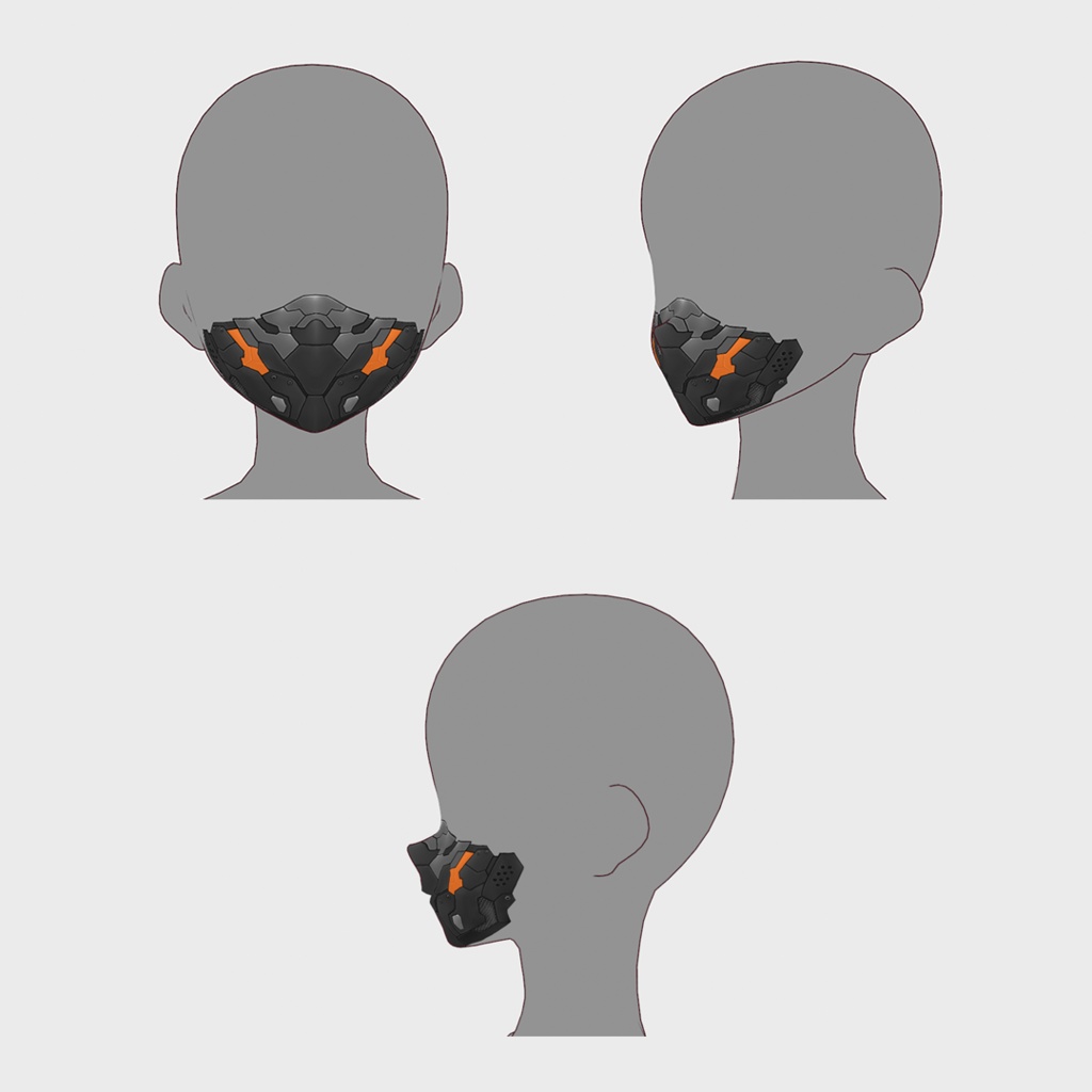 【VRoid texture 47】サイバーマスク2