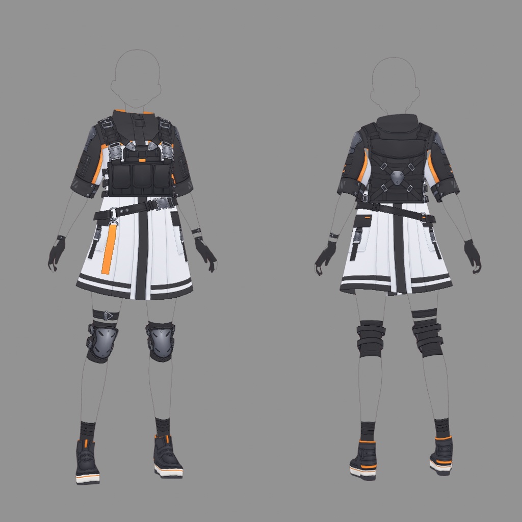 【VRoid texture 48】サイバーミリタリー10