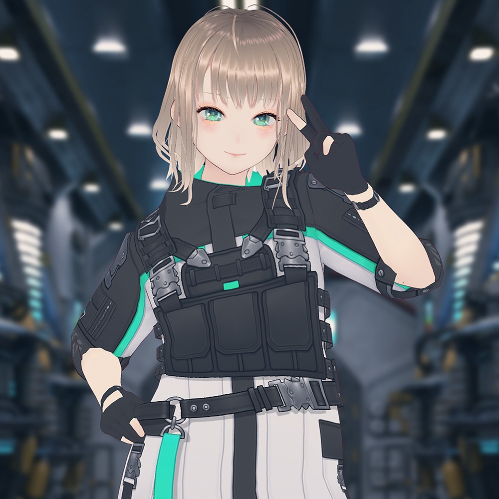 【VRoid texture 48】サイバーミリタリー10