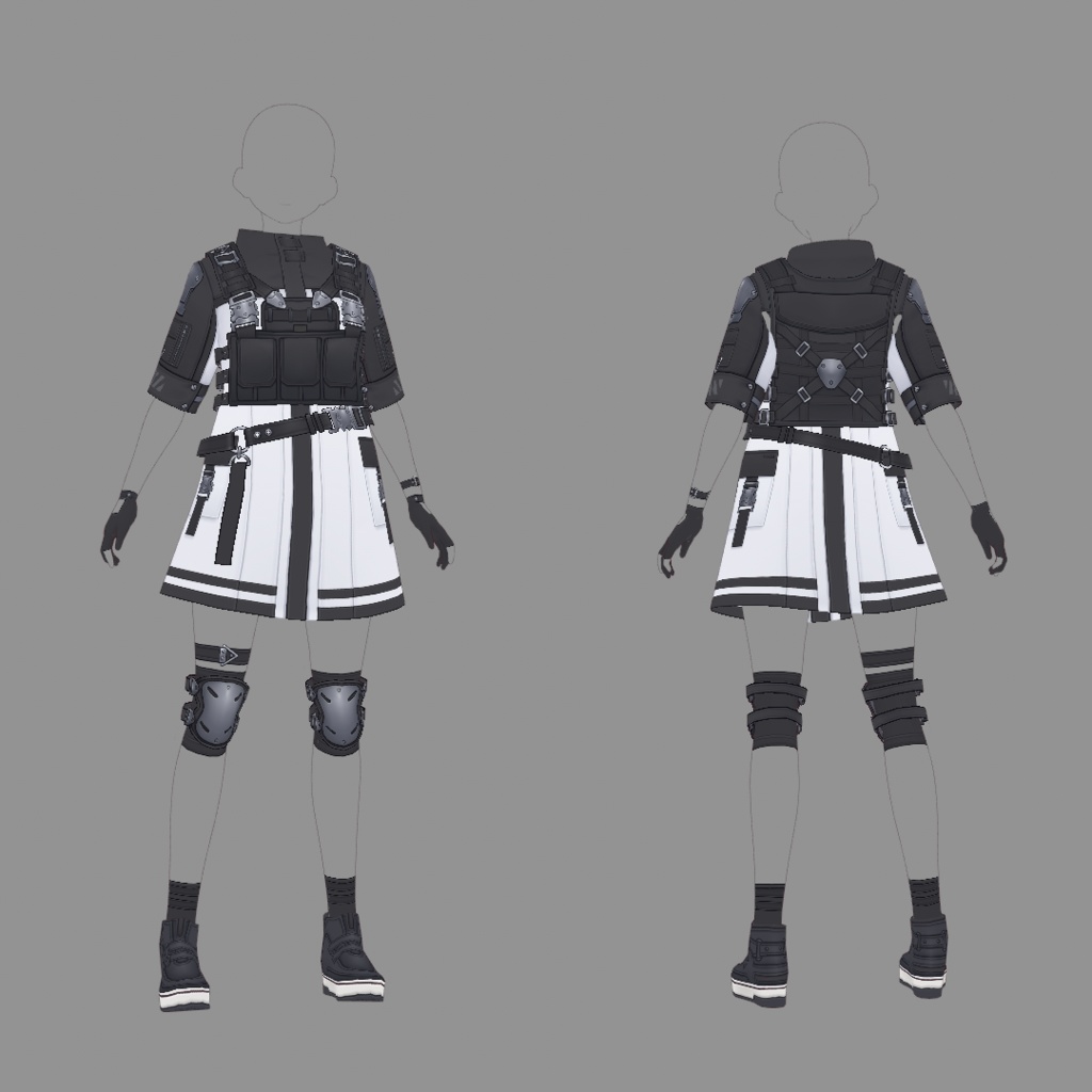 【VRoid texture 48】サイバーミリタリー10