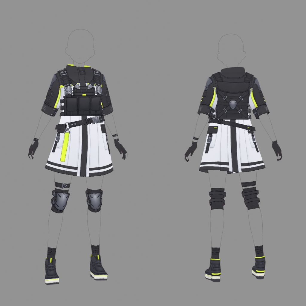 【VRoid texture 48】サイバーミリタリー10