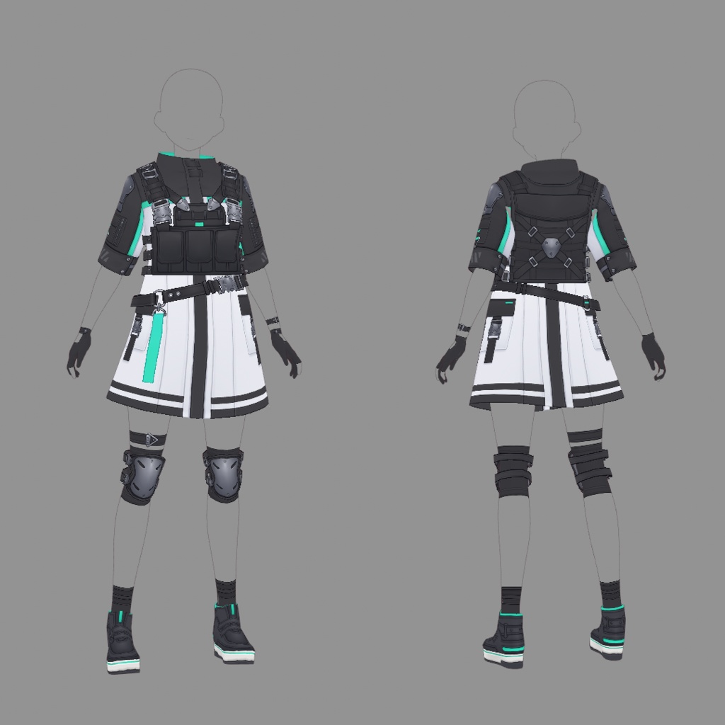 【VRoid texture 48】サイバーミリタリー10