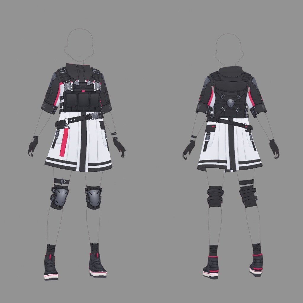 【VRoid texture 48】サイバーミリタリー10