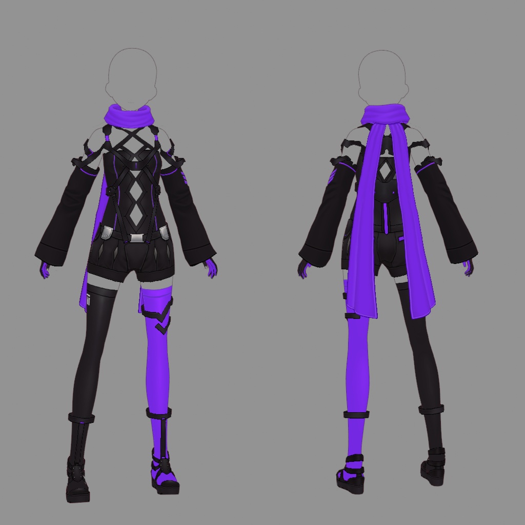 【VRoid texture 51】サイバーミリタリー11