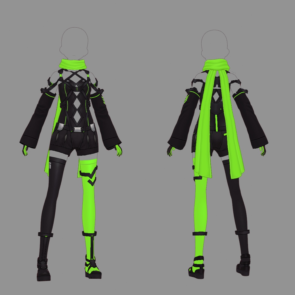 【VRoid texture 51】サイバーミリタリー11