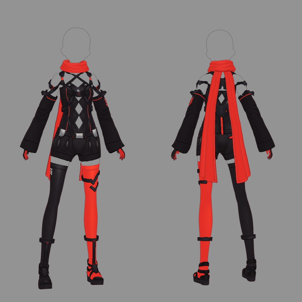 【VRoid texture 51】サイバーミリタリー11