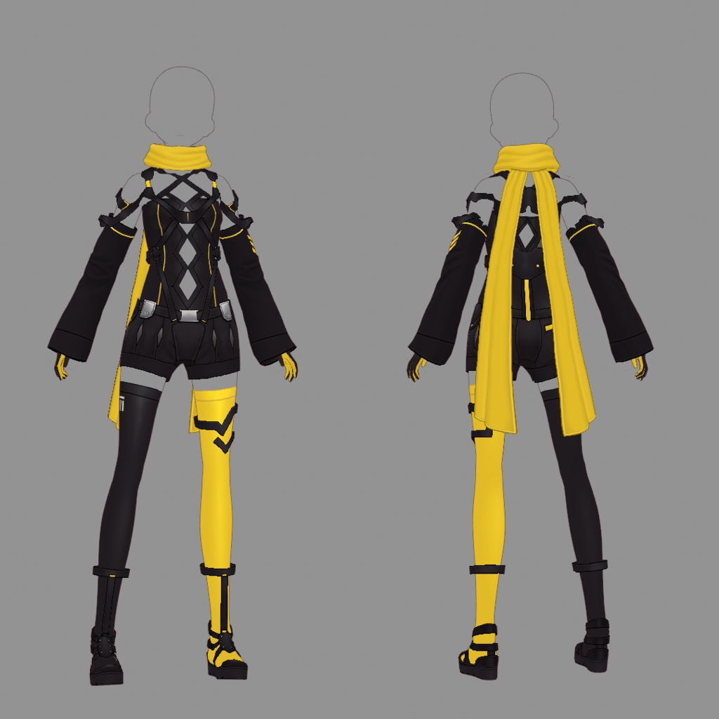 【VRoid texture 51】サイバーミリタリー11