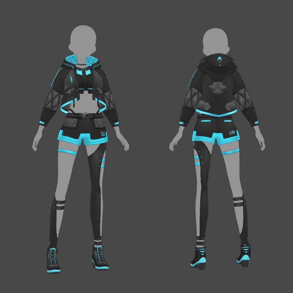 【VRoid texture 54】サイバーパンク8