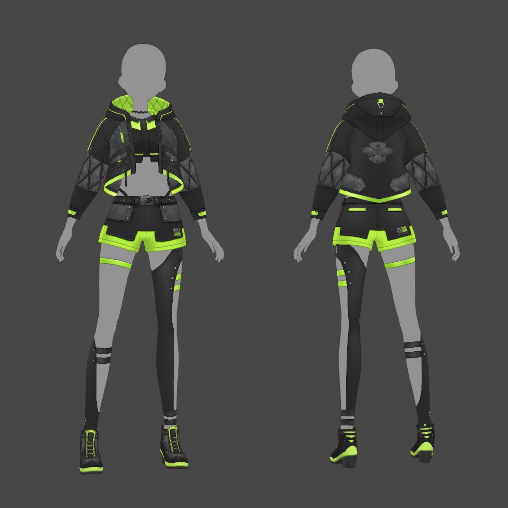 【VRoid texture 54】サイバーパンク8