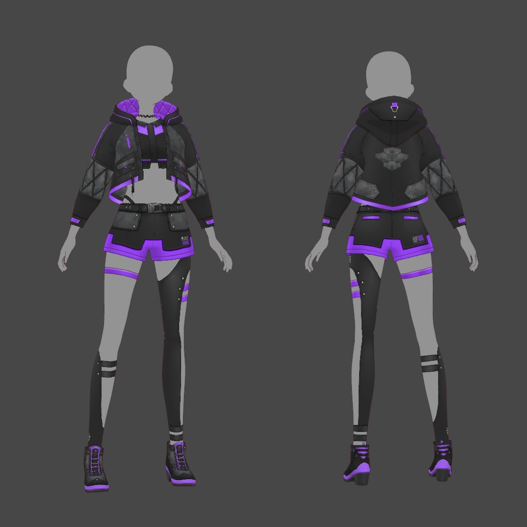 【VRoid texture 54】サイバーパンク8