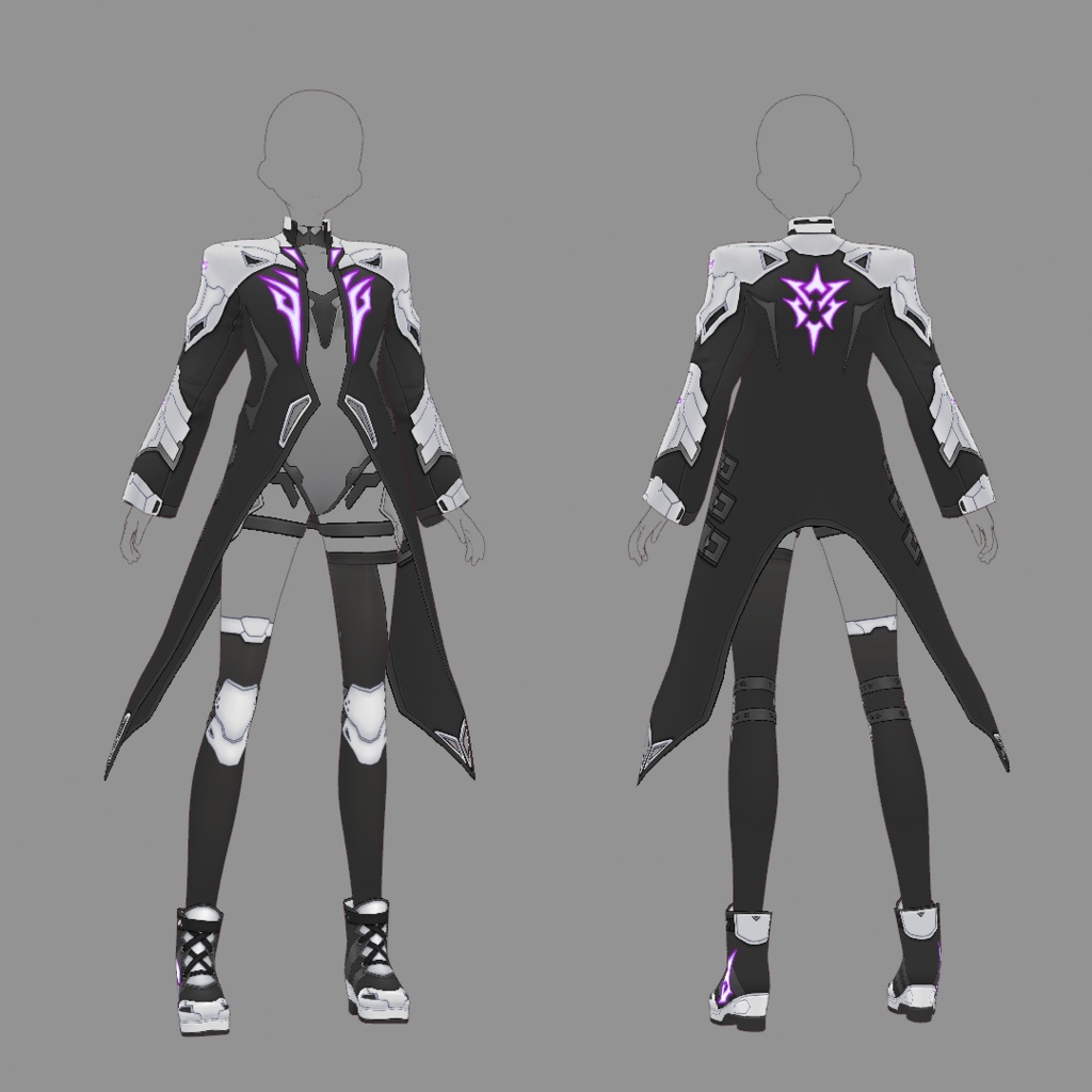 【VRoid texture 55】サイバーコート2