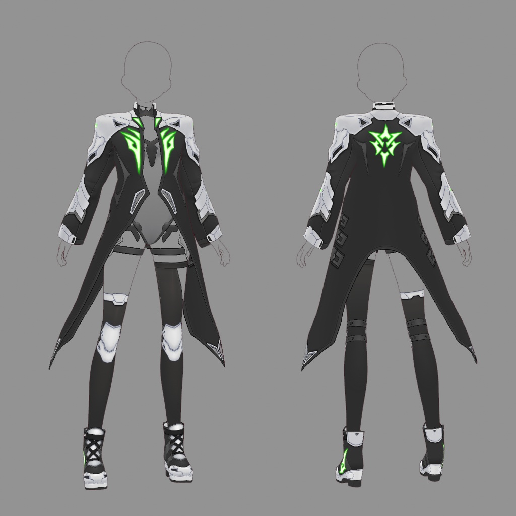 【VRoid texture 55】サイバーコート2