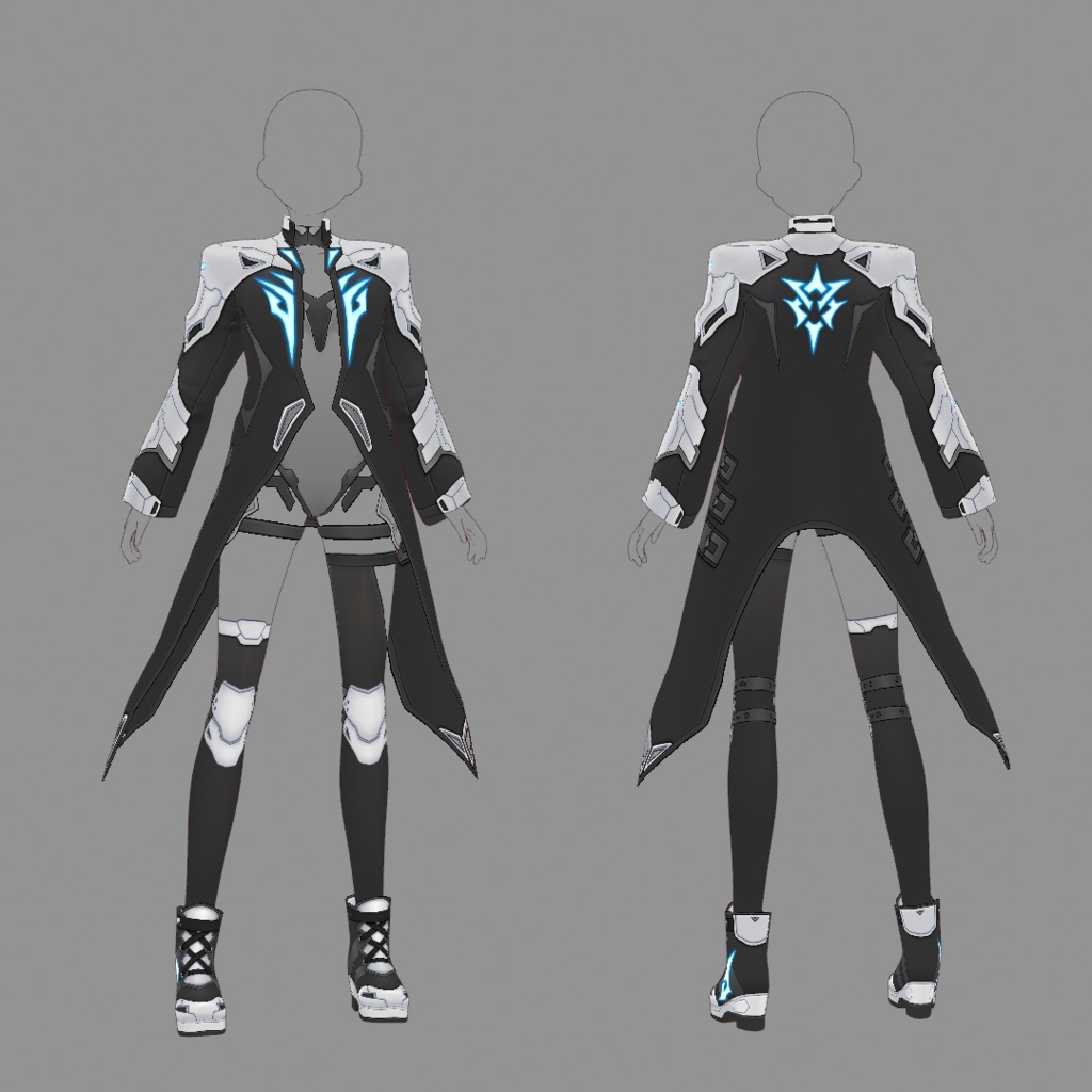 【VRoid texture 55】サイバーコート2