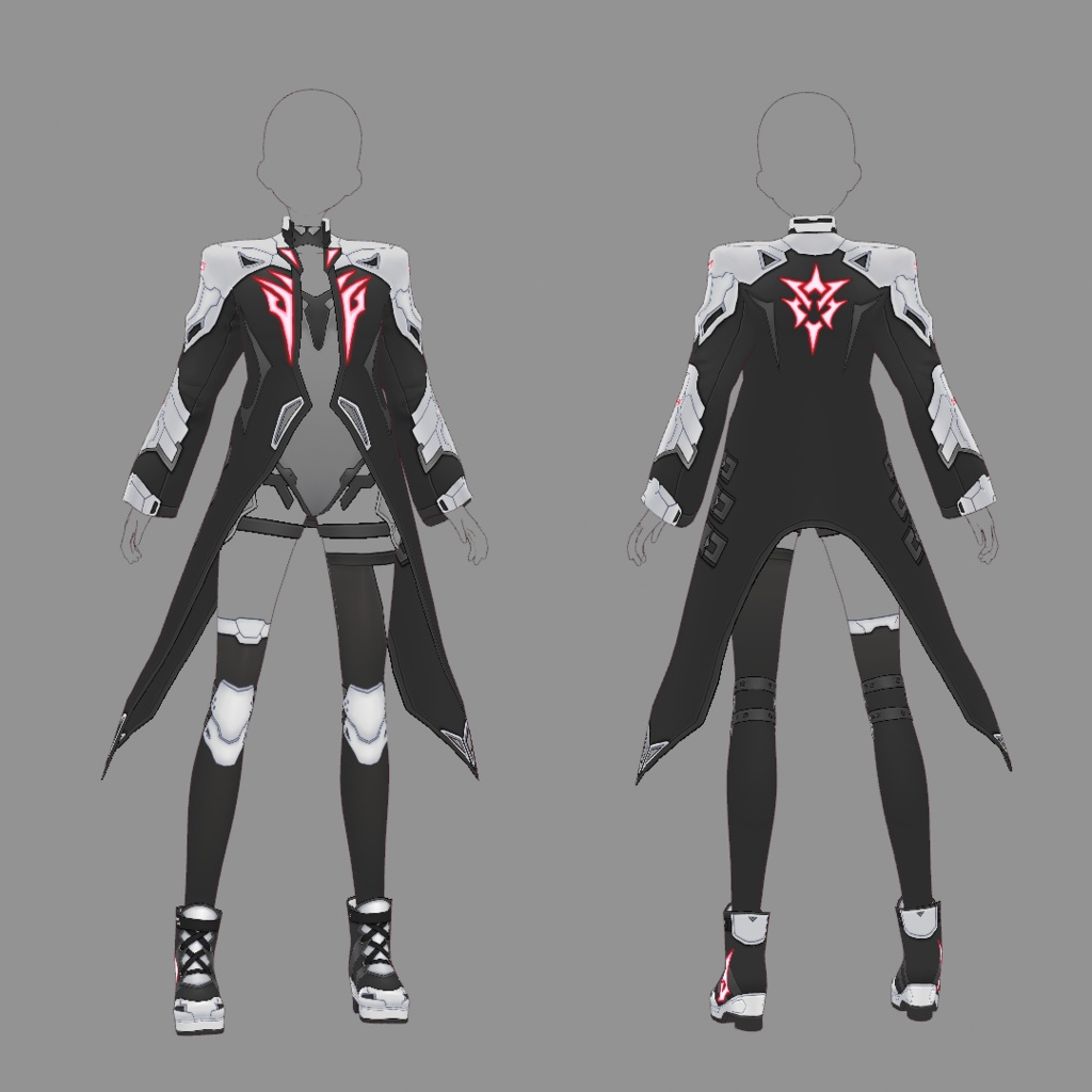 【VRoid texture 55】サイバーコート2