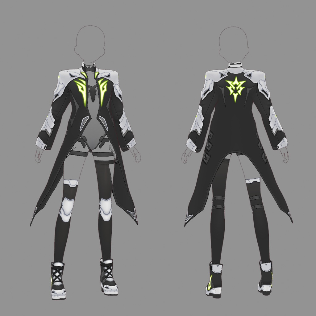 【VRoid texture 55】サイバーコート2