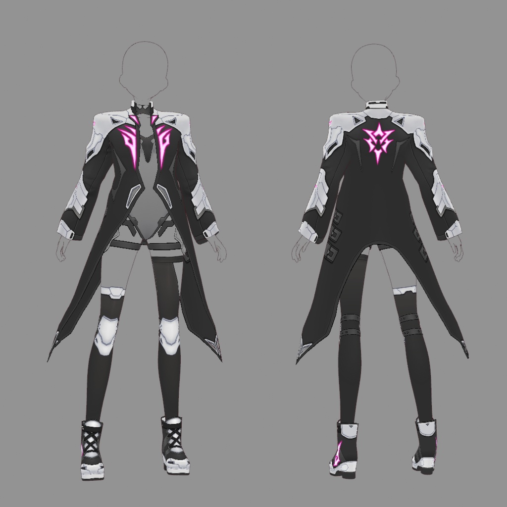 【VRoid texture 55】サイバーコート2