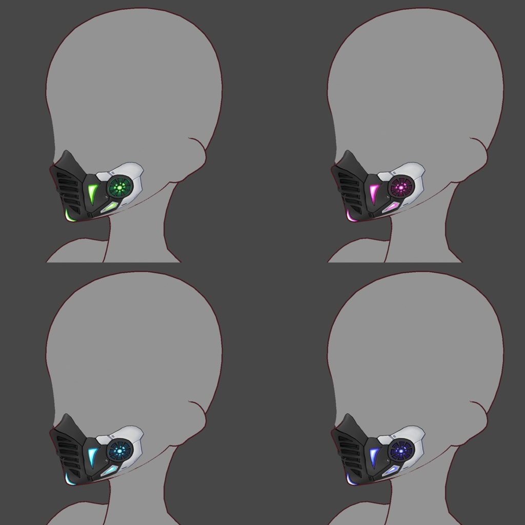 【VRoid texture 56】サイバーマスク3