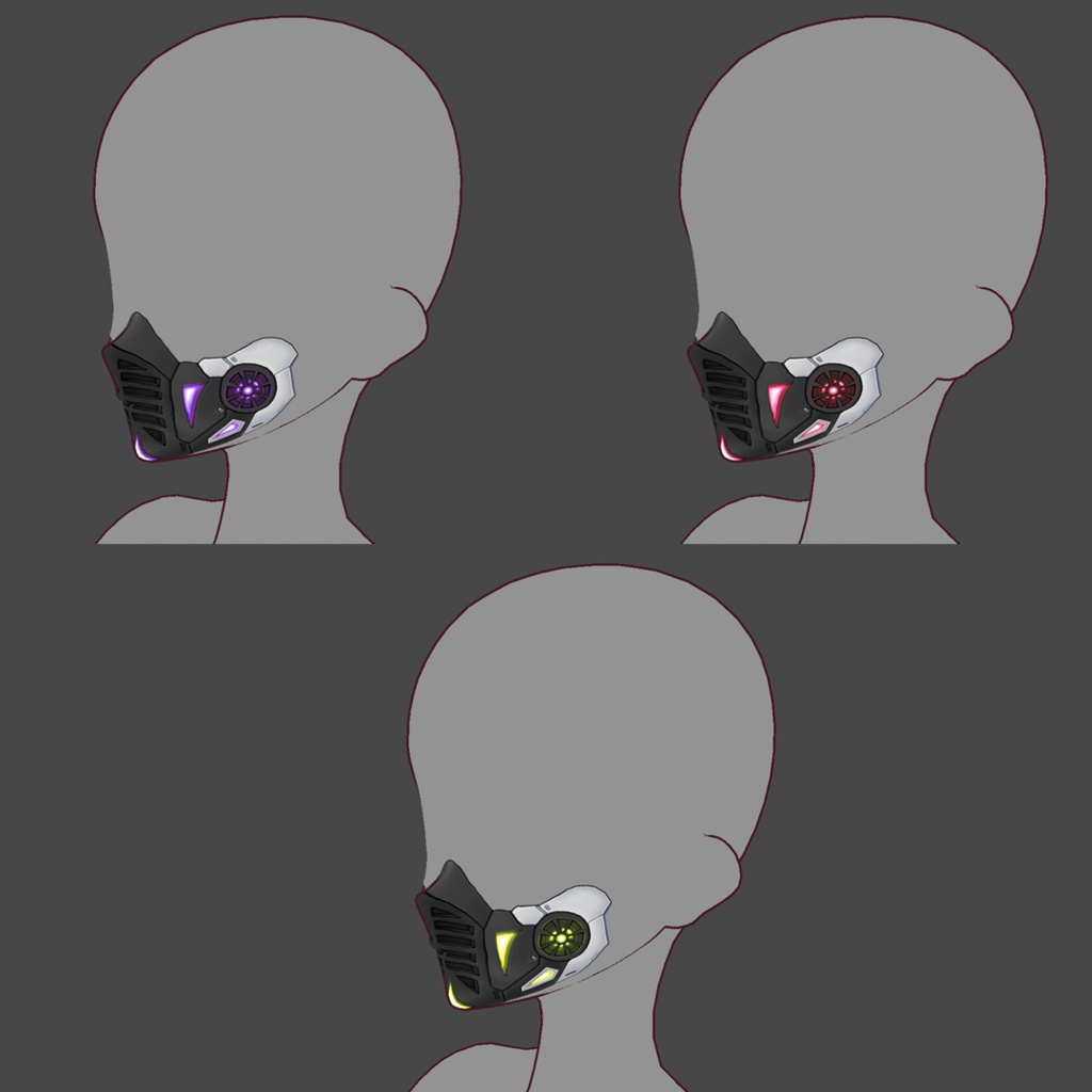 【VRoid texture 56】サイバーマスク3