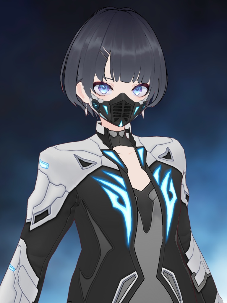 【VRoid texture 56】サイバーマスク3