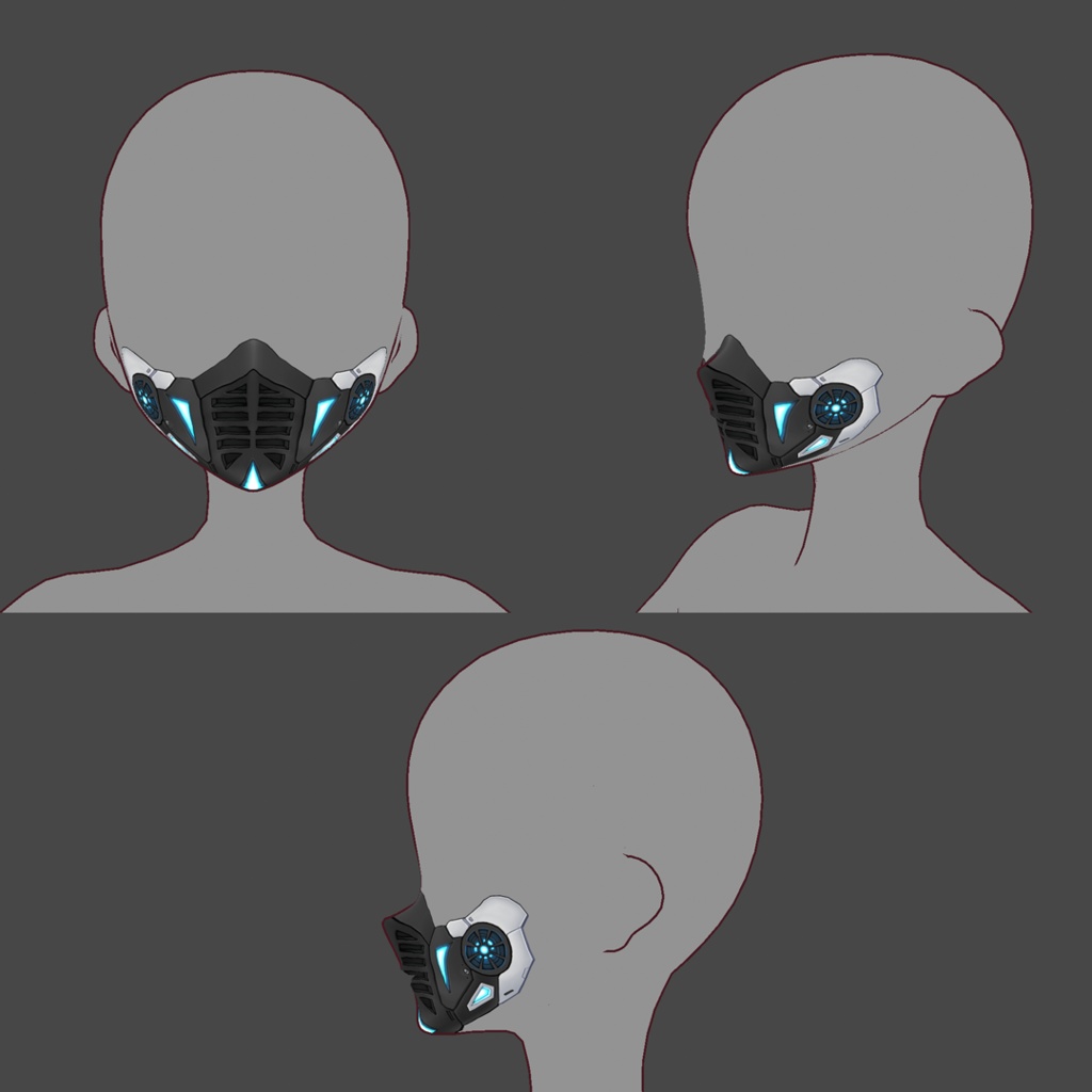 【VRoid texture 56】サイバーマスク3