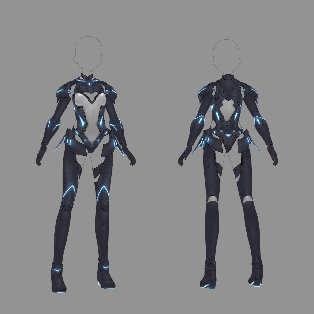 【VRoid texture 57】サイバースーツ4