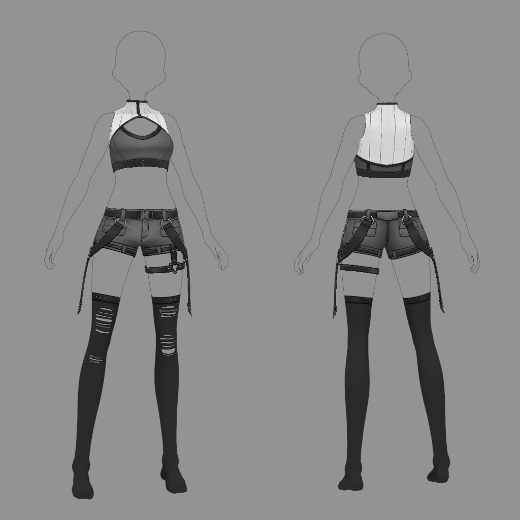 【VRoid texture 60】サイバーミリタリー14