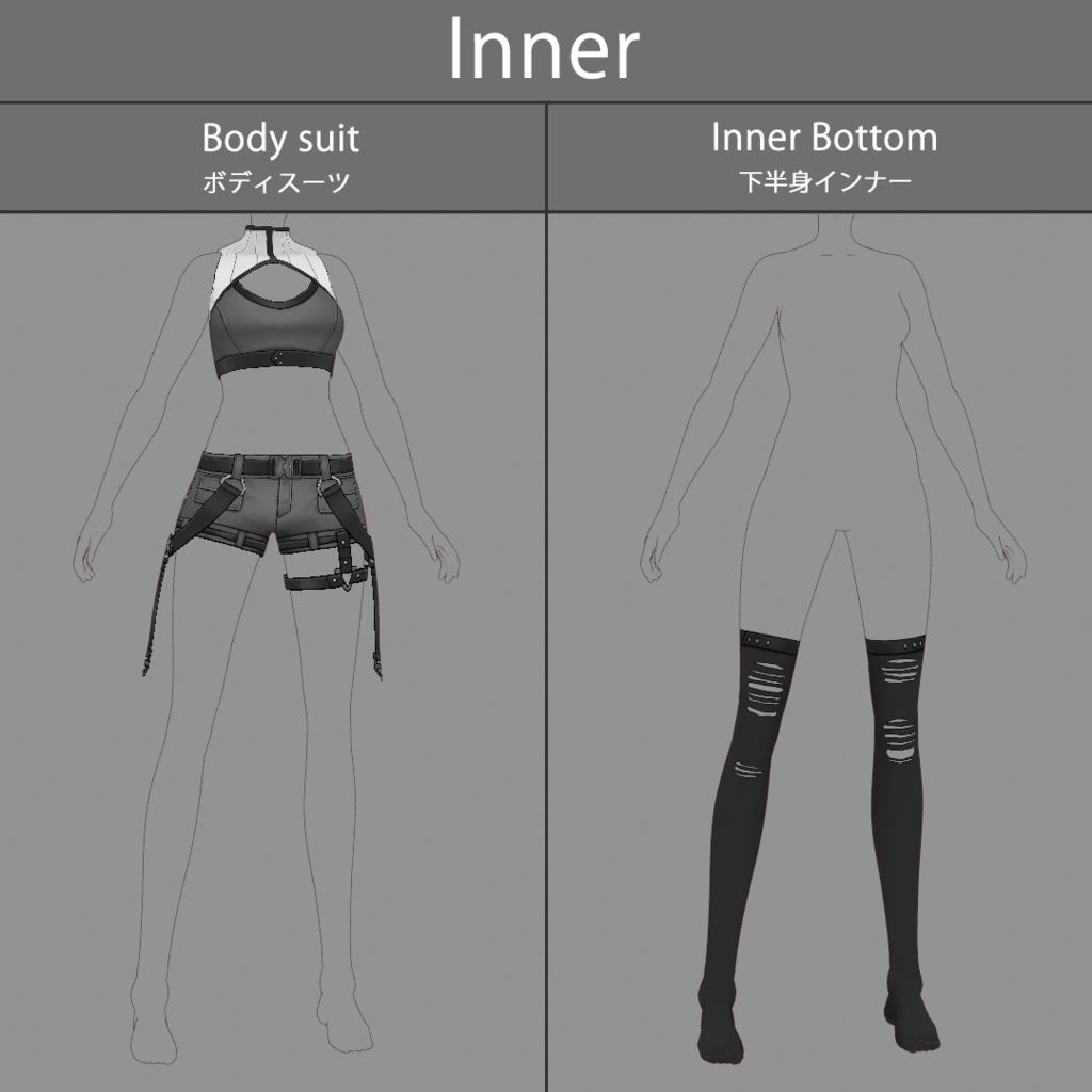 【VRoid texture 60】サイバーミリタリー14