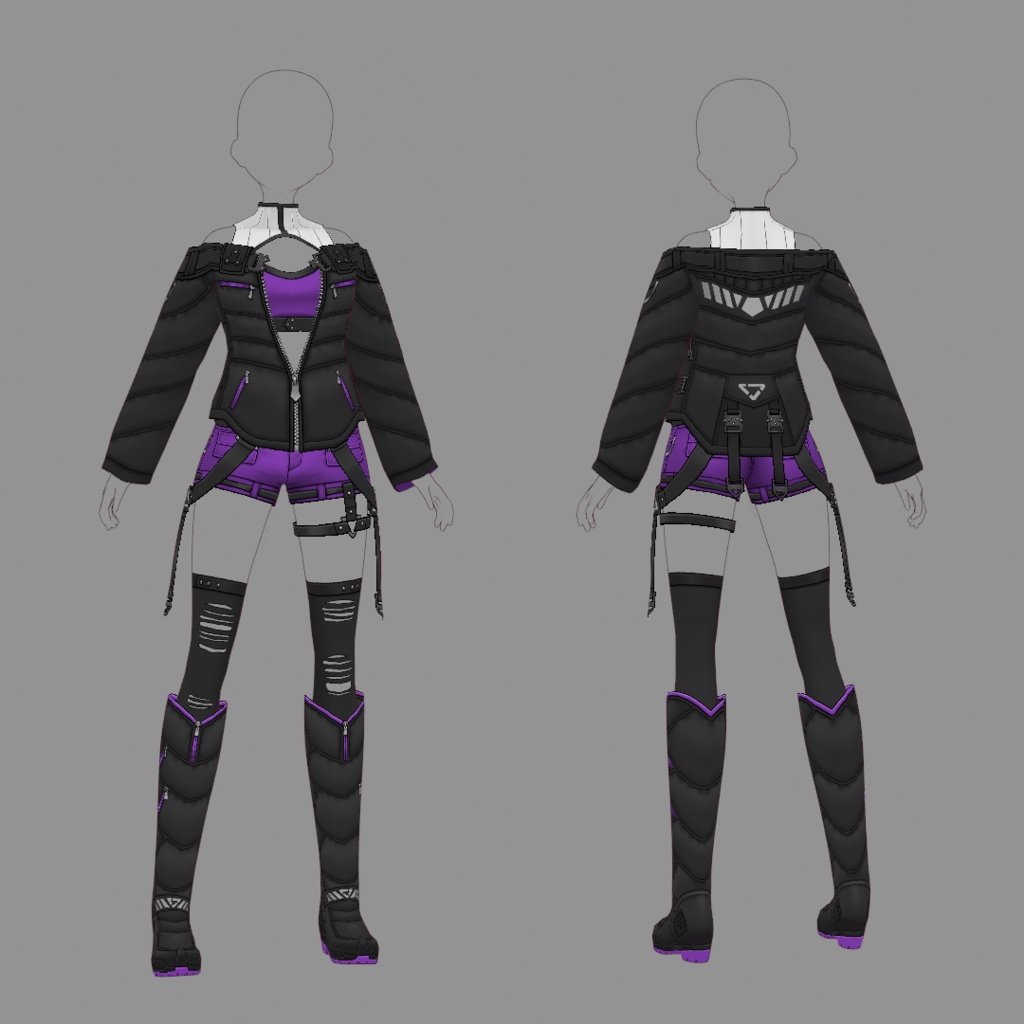 【VRoid texture 60】サイバーミリタリー14