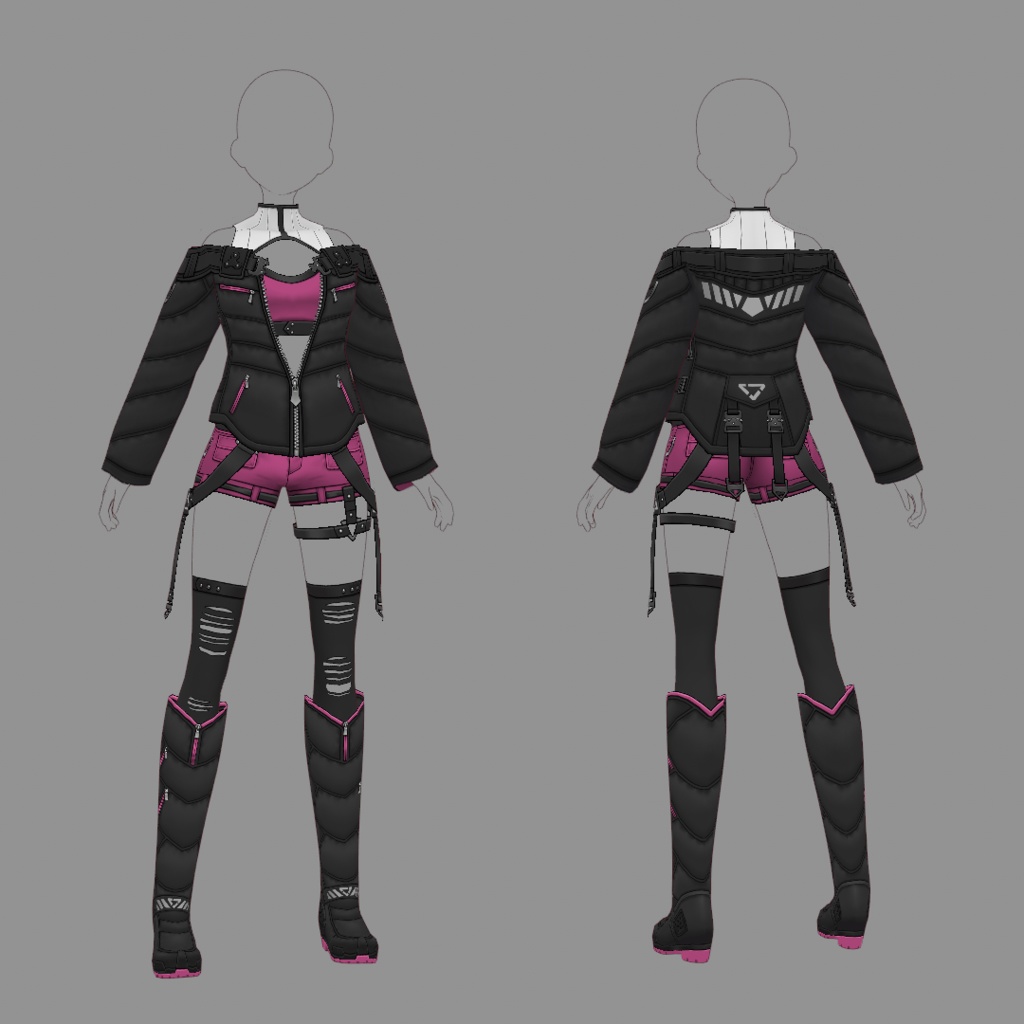 【VRoid texture 60】サイバーミリタリー14