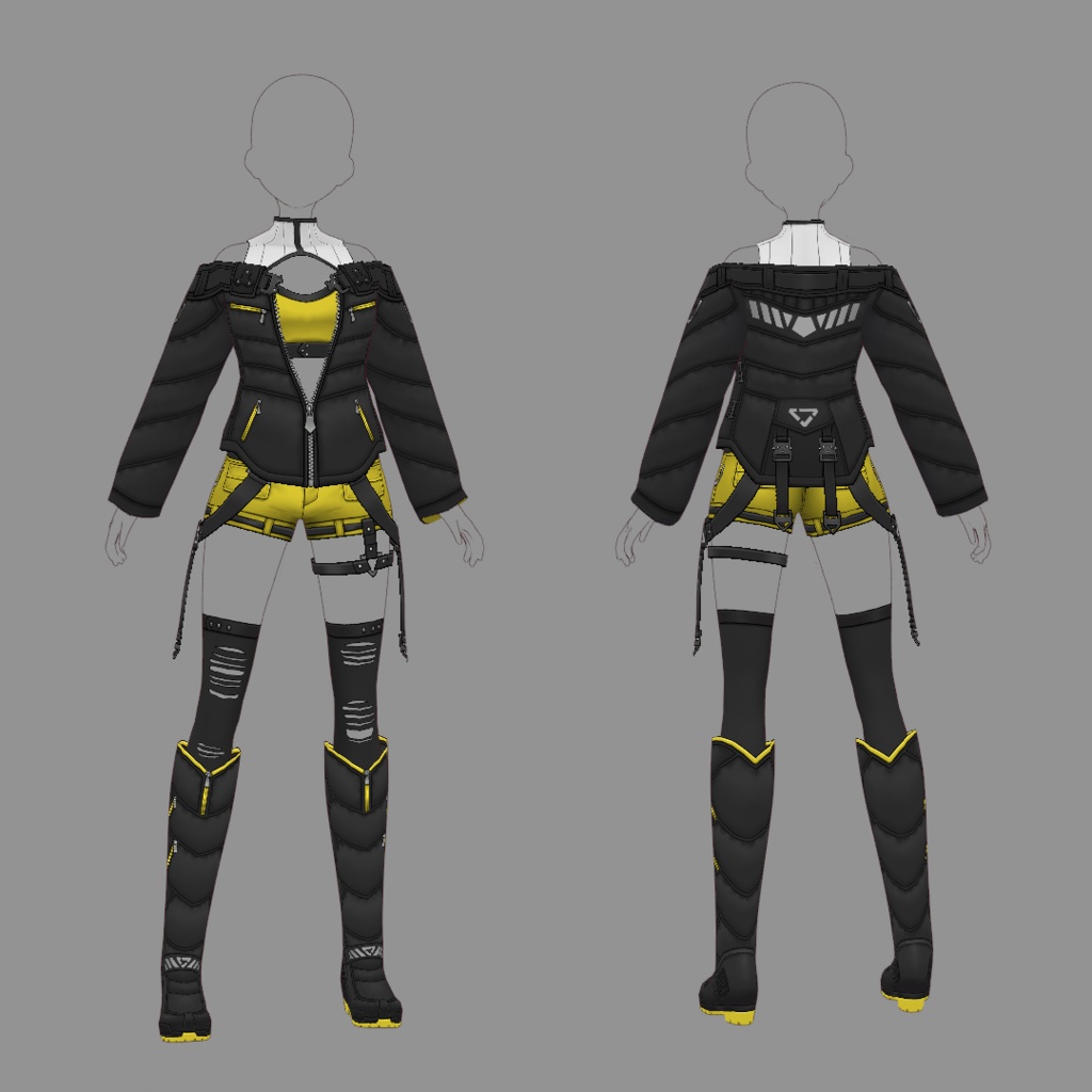 【VRoid texture 60】サイバーミリタリー14