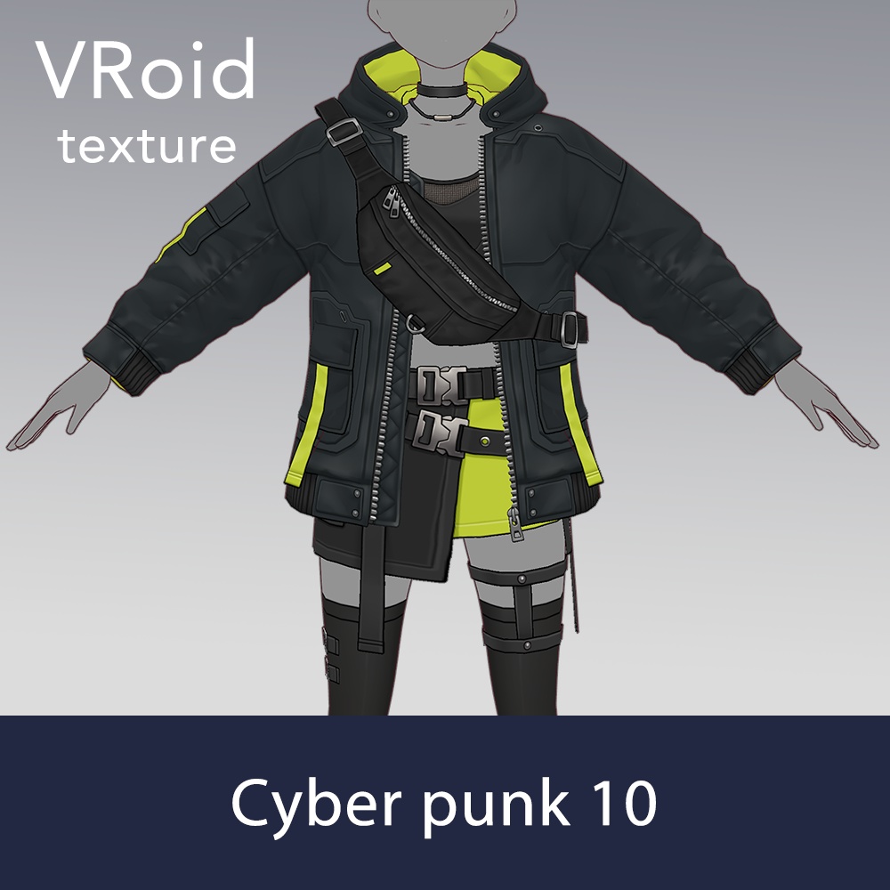 【VRoid texture 64】サイバーパンク10