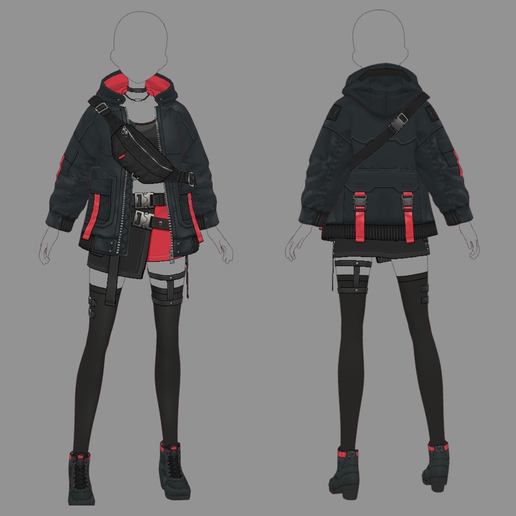 【VRoid texture 64】サイバーパンク10