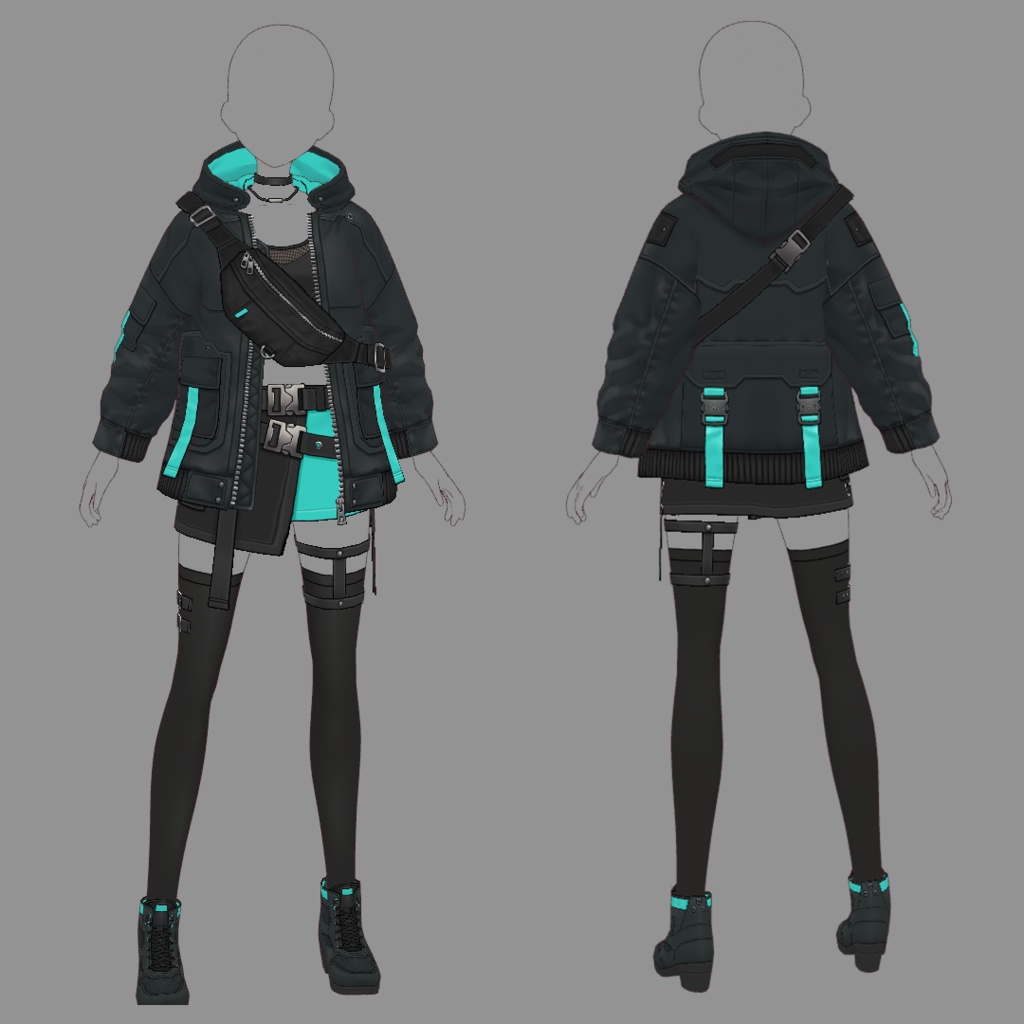 【VRoid texture 64】サイバーパンク10